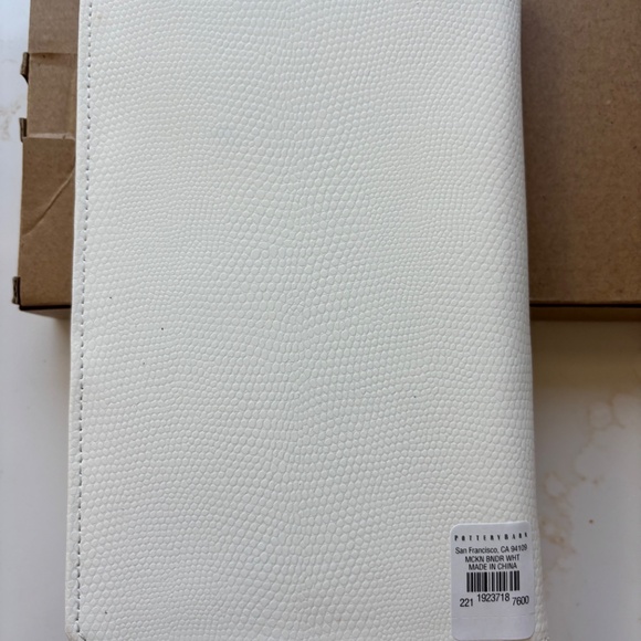 NIB Pottery Barn white leather travel jewelry case - Picture 4 of 6